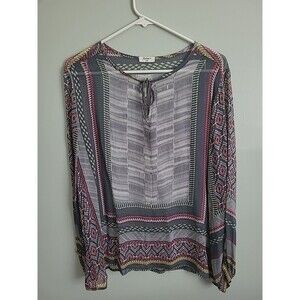 Anthropology Dylan Boho Top 100% Viscose Long Sleeved Festival